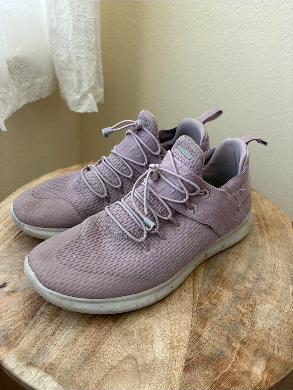 Nike Lavender Knit Lace-Up Sneakers